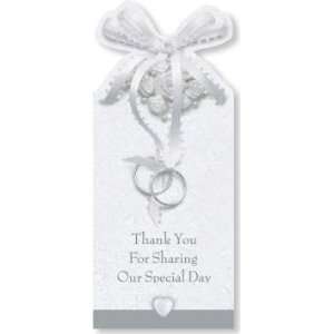  Wedding Heart White Favor Tags (100 count): Toys & Games