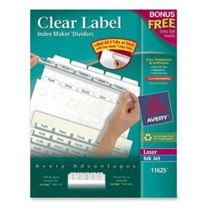  Avery Clear Label Index Maker Divider AVE11625 Office 