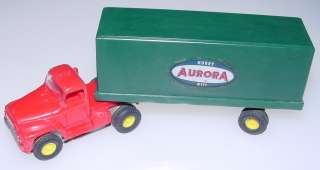 Aurora Vibrator Scarce Red Roof Semi Slot Car Truck Cab Green Logo Van