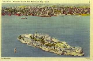 SAN FRANCISCO BAY, CA THE ROCK ALCATRAZ ISLAND 1949  