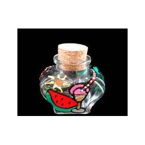   Heart Shaped Bottle with Cork top   2 oz.   2 tall: Home & Kitchen