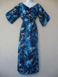 Vintage HAWAIIAN Pake MUU Bombshell DRESS Sexy Wrap M  