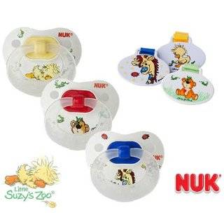 NUK Orthodontic Silicone BPA Free Pacifier and Pacifier Clip, Size 2 