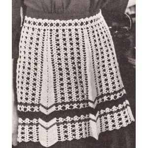  Vintage Crochet PATTERN to make   EASY HOLIDAY TEA APRON 