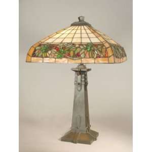  Dale Tiffany Portland Tiffany Table Lamp with Antique 