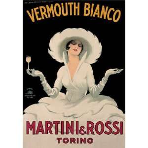 Marcello Dudovich 34W by 49H  Martini & Rossi Vermouth Bianco 