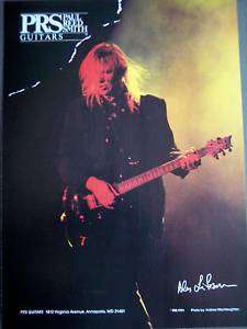 1992 Alex Lifeson w/ PRS Guitar vintage music ad  