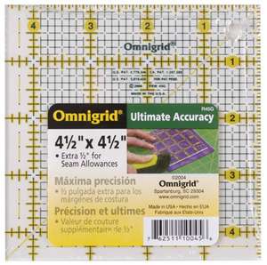 Omnigrid 4.5 x 4.5 Square Quilting Ruler OG45G  