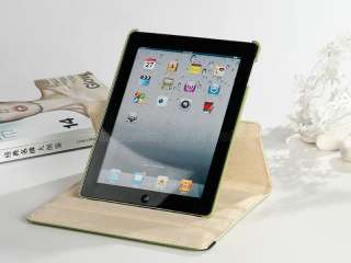 Apple iPad 2 Rotating Magnetic Leather Smart Cover Case with Stand 