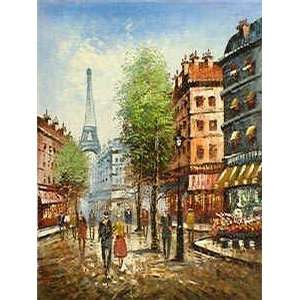  Fine Oil Painting, Paris Street SP27 8x10