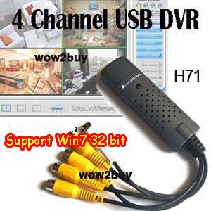 CCTV 4 CH USB 2.0 Video DVR Recorder For PC Laptop D1  