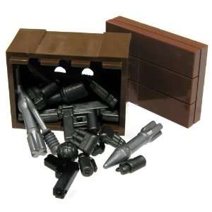   LEGO Custom Supply Crate Guns, Ammo, Grenades More!: Toys & Games