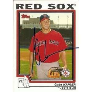   Gabe Kapler Signed Boston Red Sox 2004 Topps Card: Sports & Outdoors