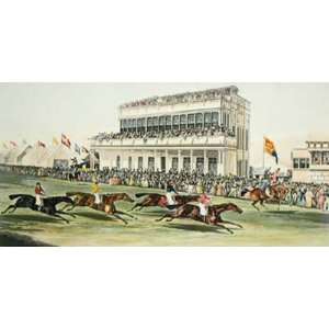  Ascot Grandstand small Etching , Horse Racing Steeple 