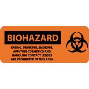 SA186R   Biohazard, Eating Drinking Smoking Applying Cosmetics , 7 X 