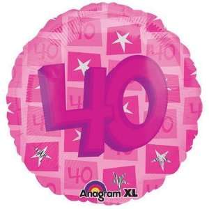    Birthday Balloons   18 Pink Stars Birthday 40 Toys & Games
