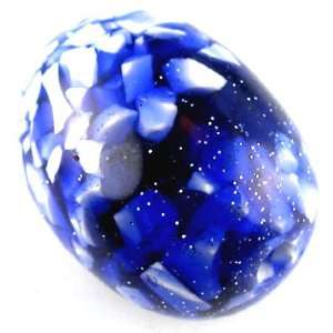  Royal Oval Pottery element/ Acrylic plastic beads (5 pcs 