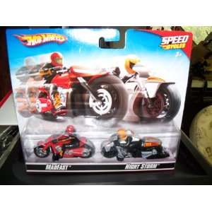  HOT WHEELS SPEED CYCLES 2 PACK MADFAST and NIGHT STORM 