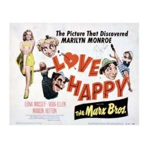  Love Happy, Marilyn Monroe, Marion Hutton, Harpo Marx, Groucho 