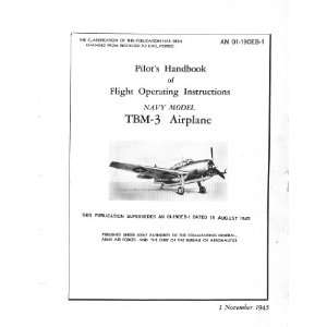   Grumman TBM Aircraft Flight Handbook Manual Grumman Books