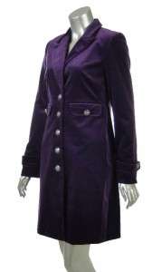 Sutton Studio Womens Long Velvet Military Jacket Coat   Assorted 