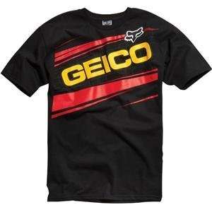  Fox Racing Geico Team T Shirt   Medium/Black Automotive