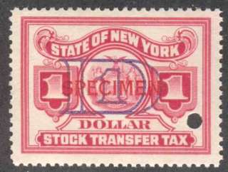 NEW YORK State Revenue Stock Transfer Tax Stamp SRS NY ST163S  