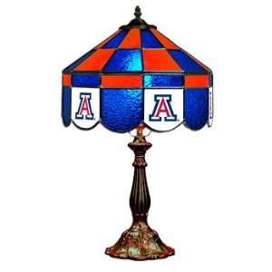 Arizona 14 NCAA Stained Glass Executive Table Lamp   140XTL ARIZ