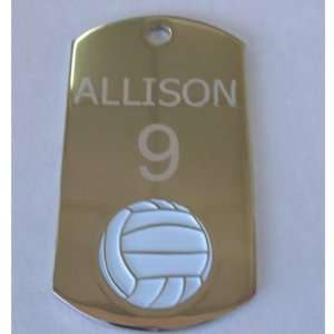 Personalized Volleyball Dog Tag 