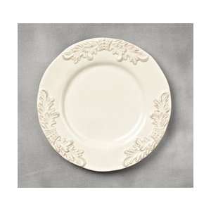 Grazia Cream Ceramic Set Of 4 Dinner Plates: Kitchen 