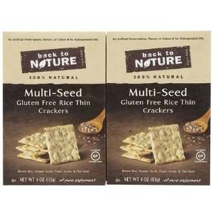  Back To Nature Gluten Free Rice Thins Multi Seed Crackers 