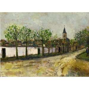 Hand Made Oil Reproduction   Maurice Utrillo   24 x 18 inches   Church 