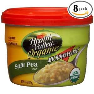 Health Valley Soup Microwavable Split Pea Bowl, 15 Ounce Units (Pack 
