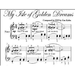   My Isle of Golden Dreams Big Note Piano Sheet Music Gus Khan Books