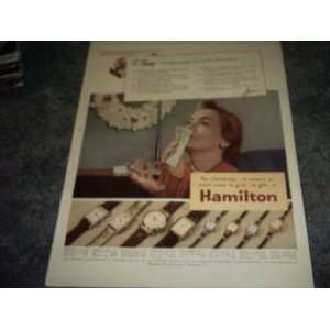  1954 Hamilton Watch Ad Christmas HAMILTON WATCHES Books