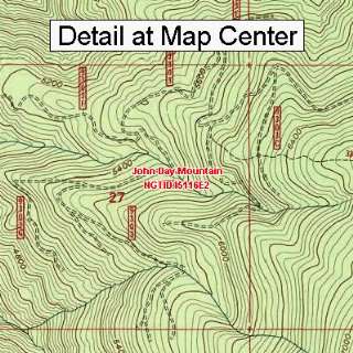 USGS Topographic Quadrangle Map   John Day Mountain, Idaho (Folded 