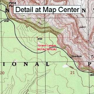  USGS Topographic Quadrangle Map   Grand Canyon, Arizona 