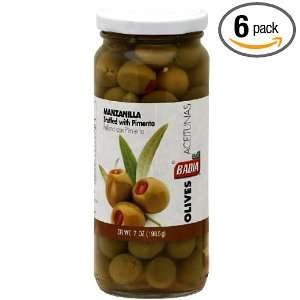 Badia Manzanilla Stuffed Olives, 7 Ounce (Pack of 6)  
