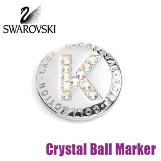 Crystal Golf Ball Marker+ Hat Clip Initial Y BMY  
