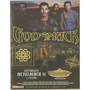  Godsmack Original Newspaper Concert Poster Ad 2006: Home 