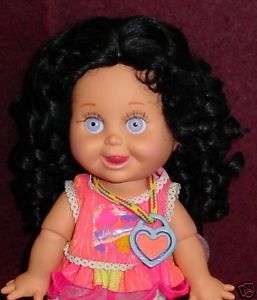 Doll Wig size 12/13 fits Galoob Baby Face, Nina   Black  