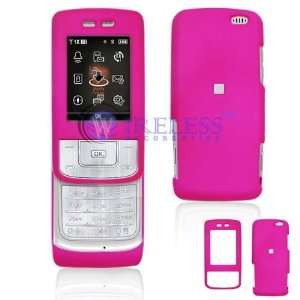  Samsung U650 Cell Phone Hot Pink Rubber Feel Protective 