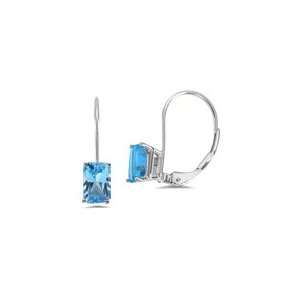    11.78 Ct Swiss Blue Topaz Stud Earrings in Platinum Jewelry