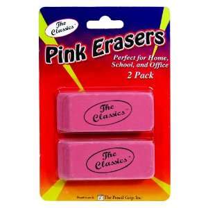  Pencil Grip The Classics Pink Erasers, 2 per Pack (TPG 407 