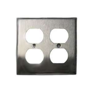 Mulberry 97102 2 Gang Stainless Steel Satin Duplex Receptacle Plate