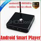 New Android 2.3 Smart Player 1080P Full HD Online Movie 3D 800MHz 