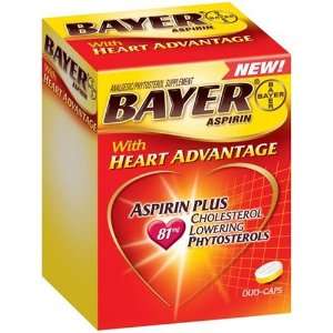 Bayer Aspirin Pain Reliever/ Fever Reducer with Heart Advantage, 60 