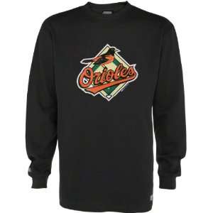  Baltimore Orioles Black Primary Logo Thermal Long Sleeve 