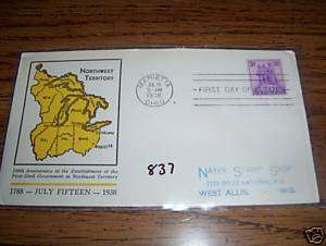 SCOTT # 837 US FIRST DAY COVER  