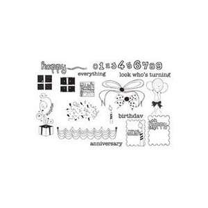   Unity Artista Collection   Unmounted Rubber Stamp Set   Oh Happy Day